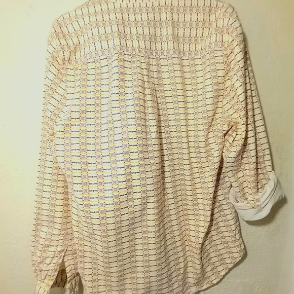 WeSC Men's Yellow Print Casual Button Down Long Sleeve Shirt NWOT / M - Picture 7 of 7